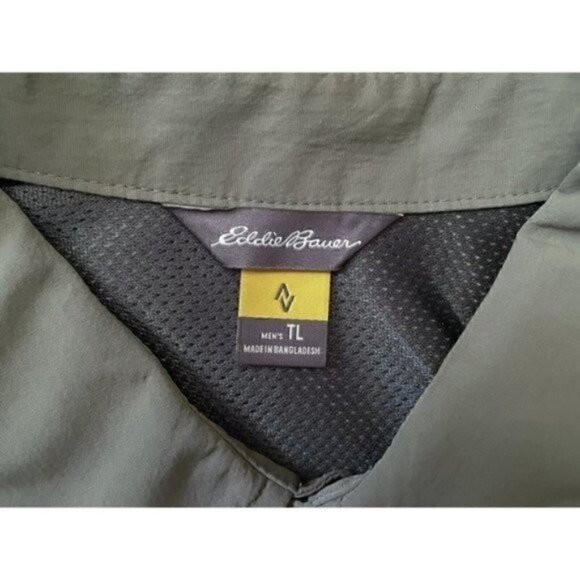 Eddie Bauer Travex Long Sleeve Button Down Olive Green Shirt Men’s TL - Picture 8 of 9